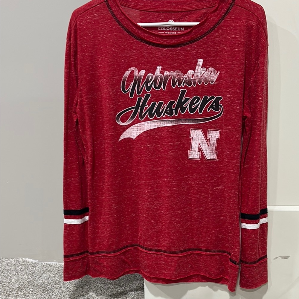 Colosseum Nebraska Huskers Red Long Sleeve Shirt